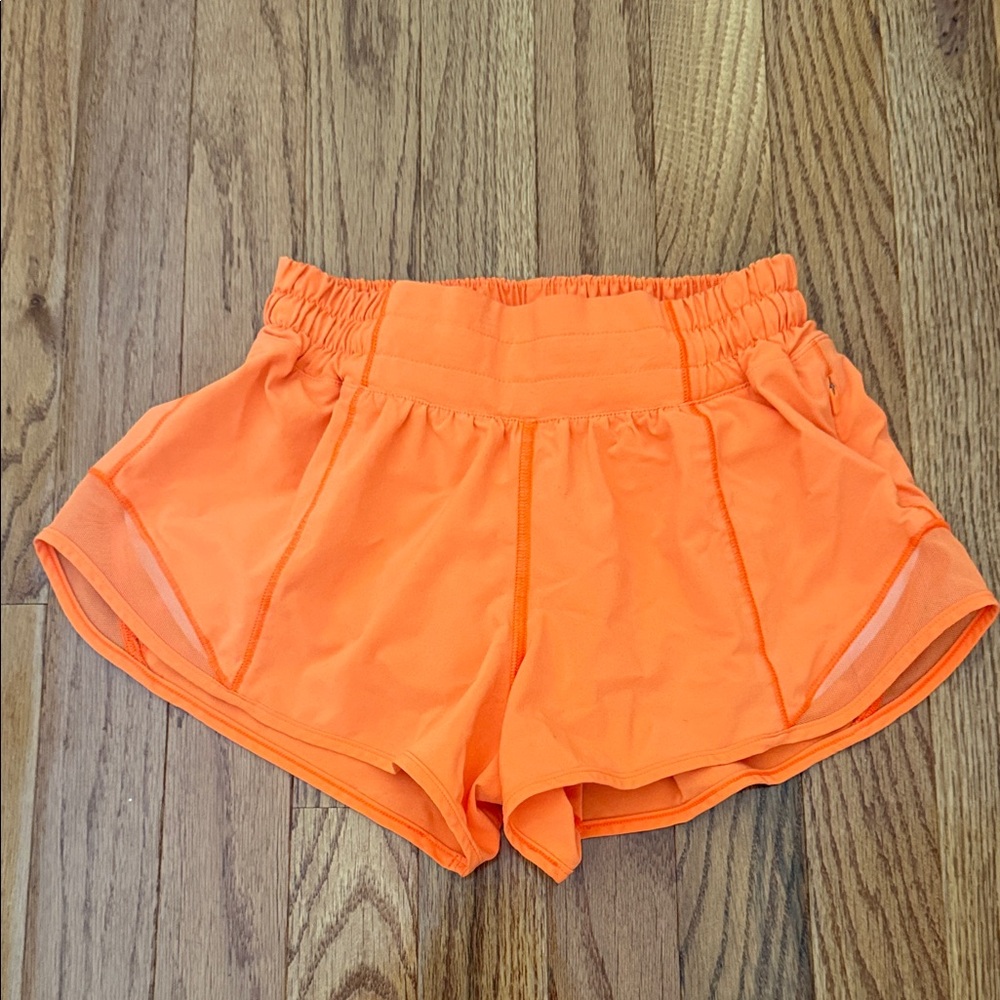 lululemon athletica Vibrant Orange Athletic Shorts